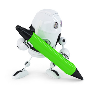 机器人执笔 红色墨迹中的科技与艺术